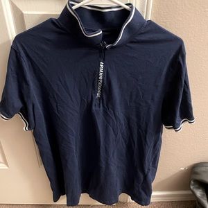 Armani Exchange Zip Polo T-Shirt